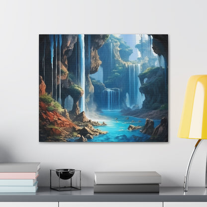 Waterfall Oasis Canvas Art