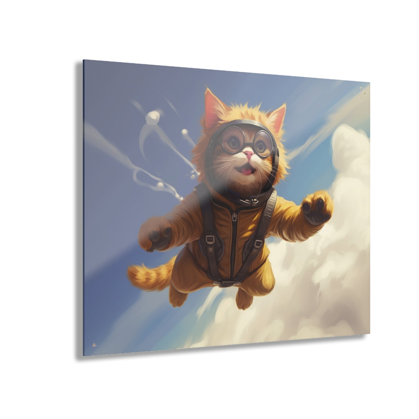 Sky Kitty, Cat, Animal Concept Style, Acrylic Wall Art