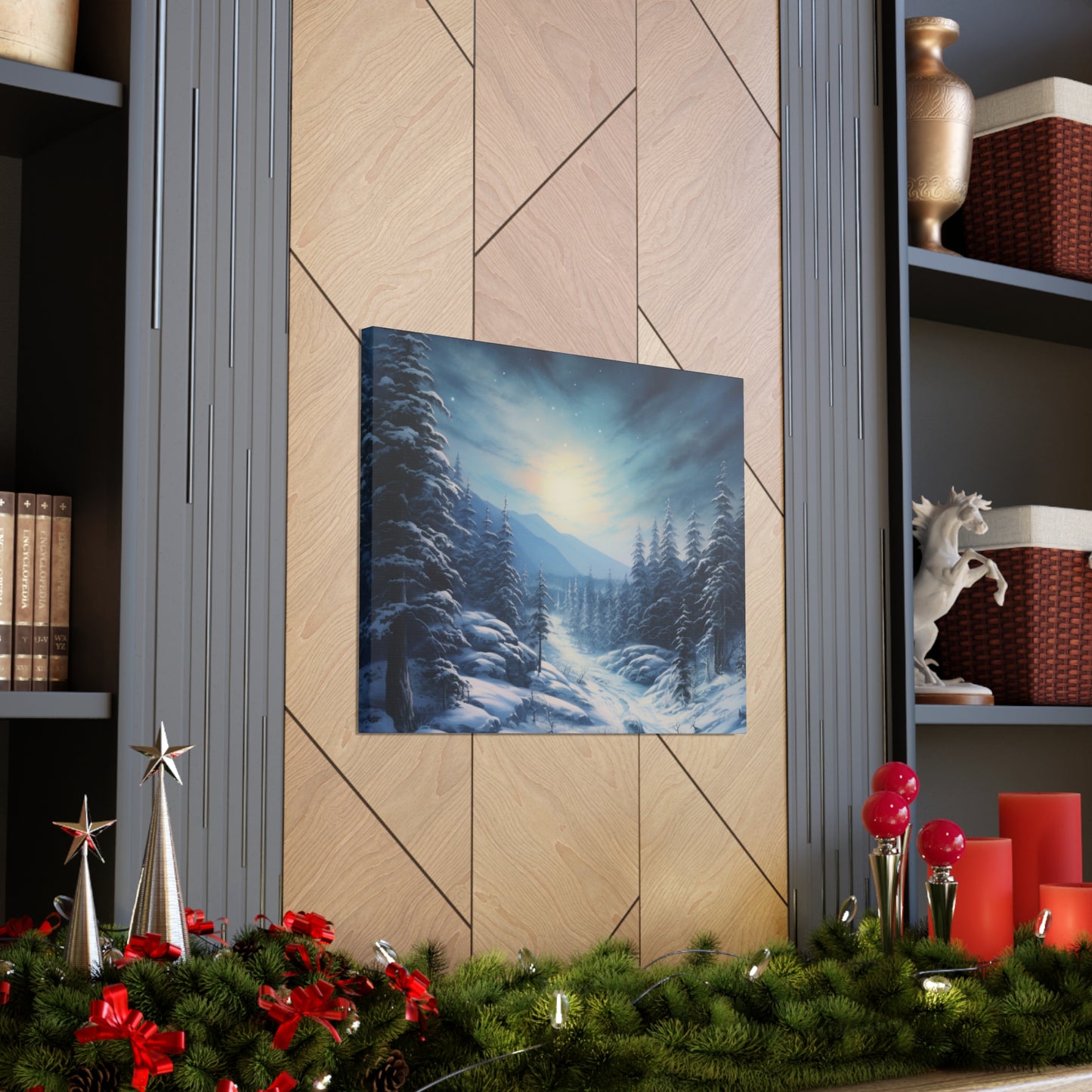 Moonlit Snow Canvas Art