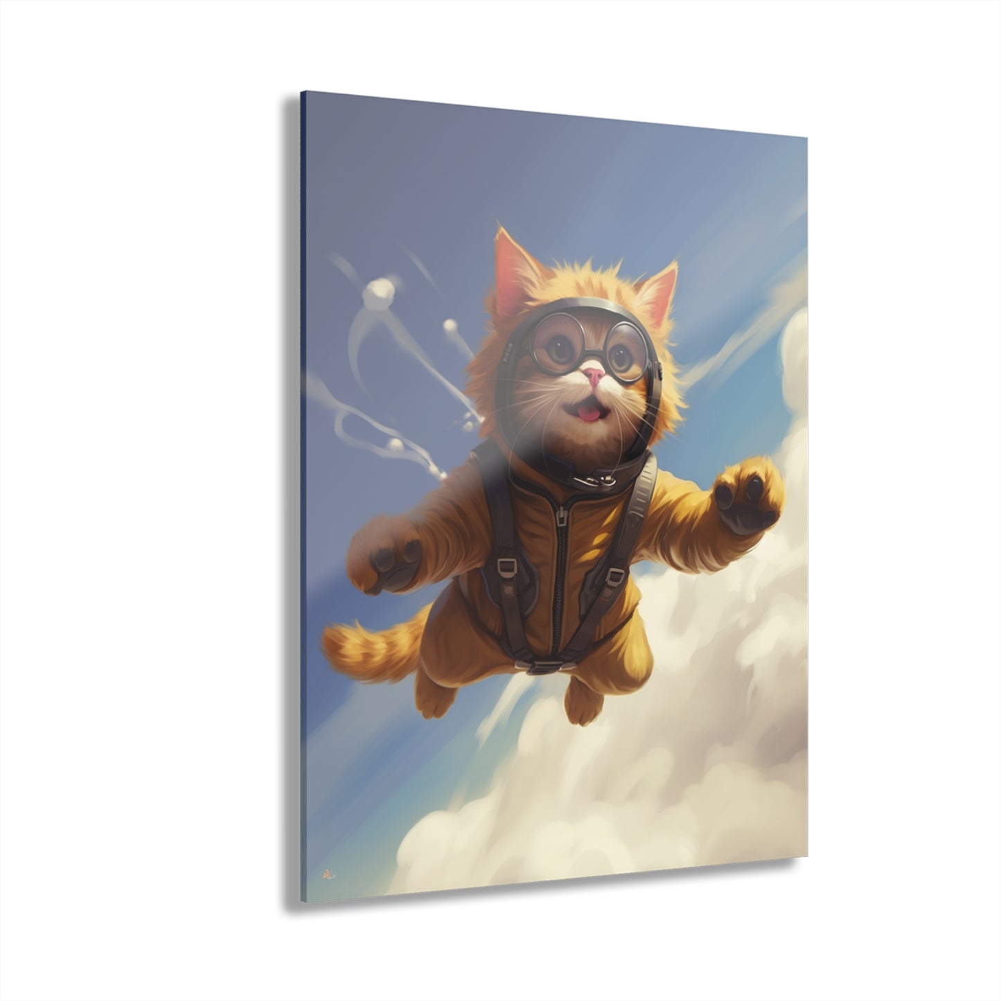 Sky Kitty, Cat, Animal Concept Style, Acrylic Wall Art