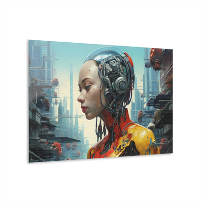 Artificial, Robot, Concept Art, Color Splash, Acrylic Wall Art