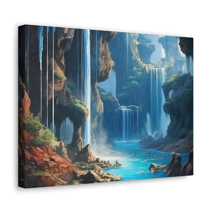 Waterfall Oasis Canvas Art