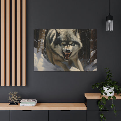 Feral Wolf Canvas Art