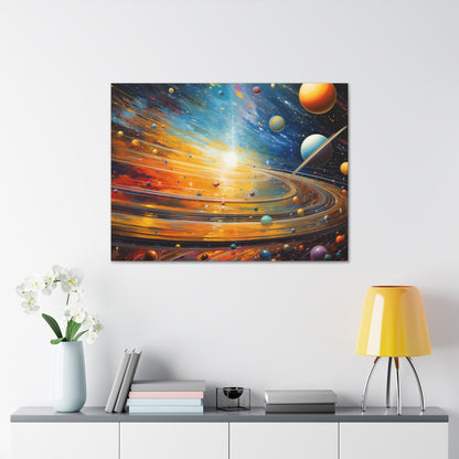 Arklo Art, Multiverse, galaxy, planets, sun, stars, Canvas Gallery Wraps