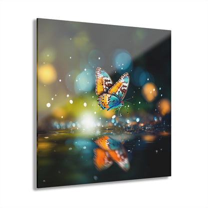 Reflection, Butterfly, Animal, Concept, Acrylic Wall Art