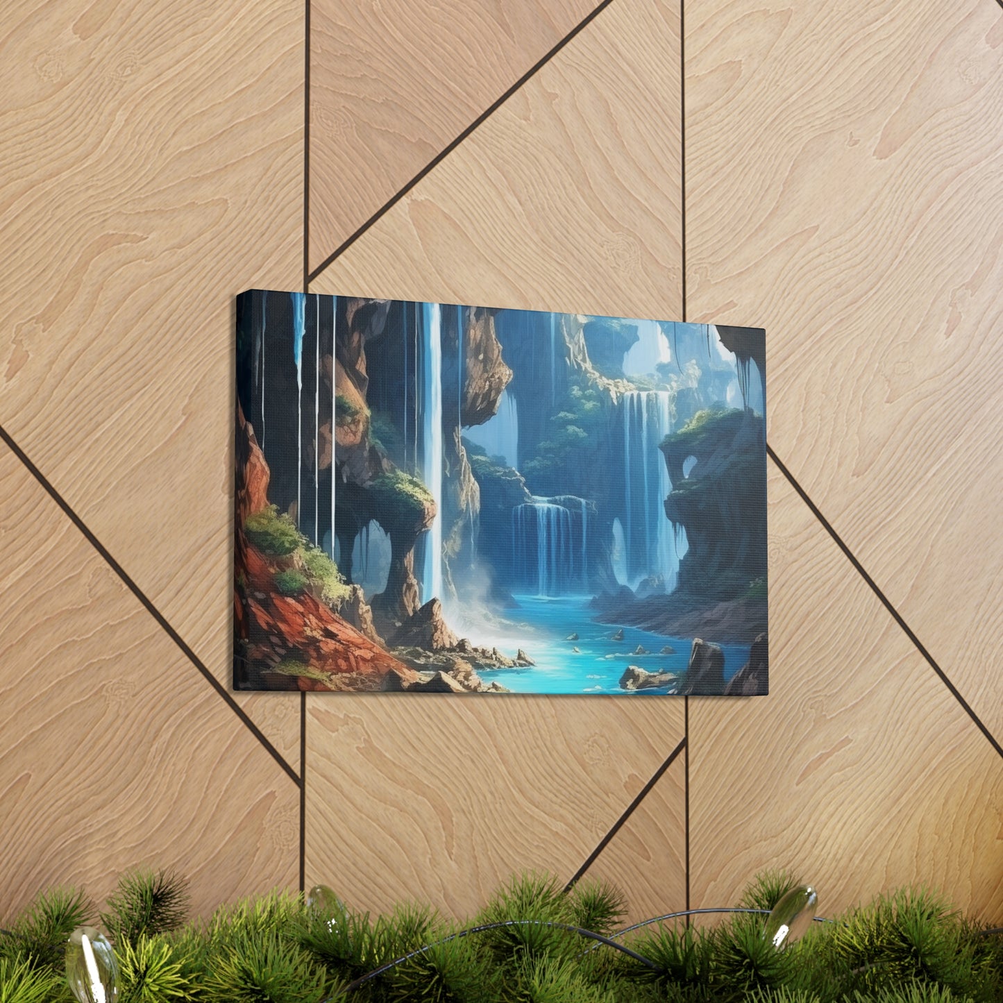 Waterfall Oasis Canvas Art