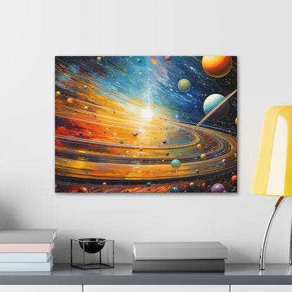 Arklo Art, Multiverse, galaxy, planets, sun, stars, Canvas Gallery Wraps