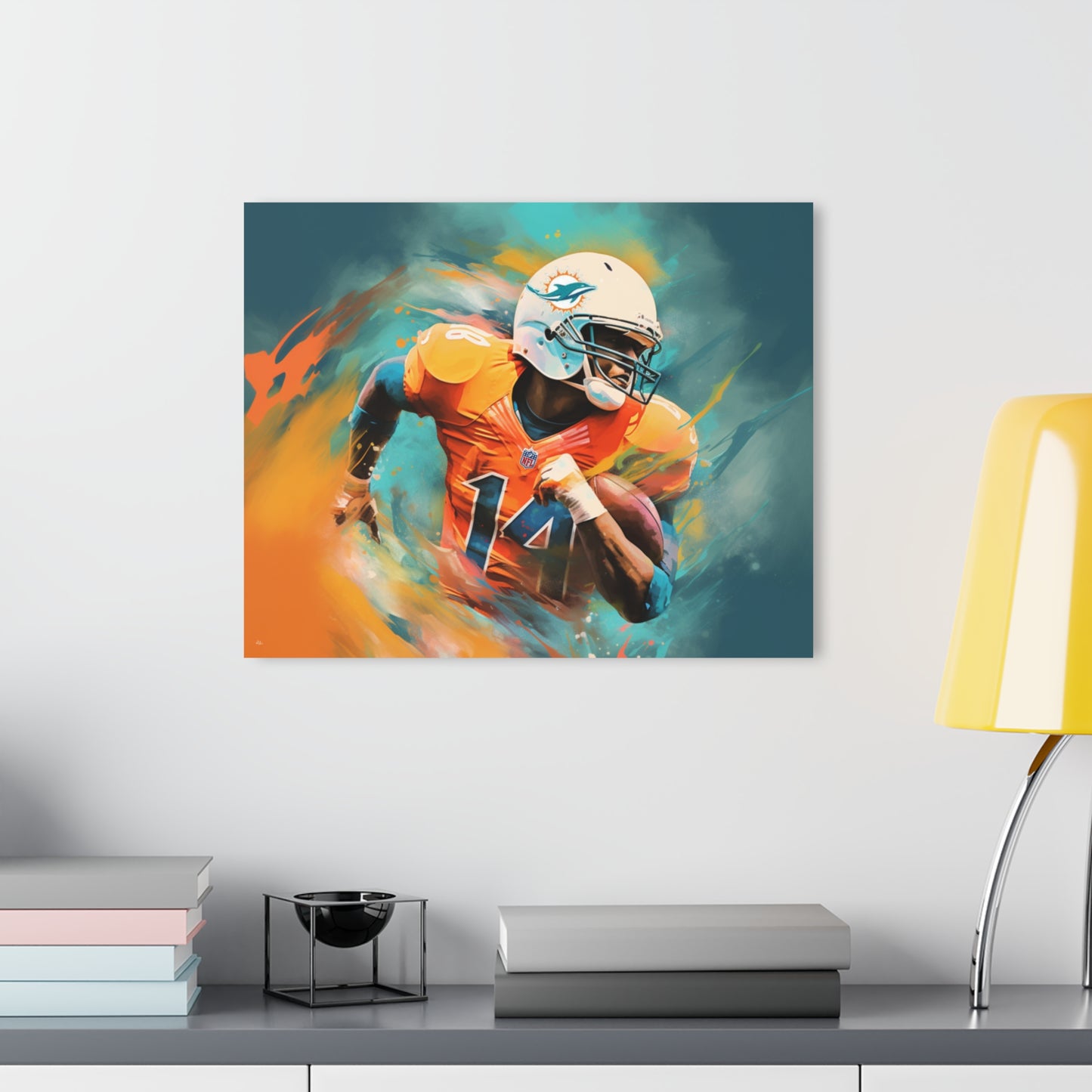 Dolphins Euphoria, Miami, football, Fan Concept Style, Acrylic Wall Art