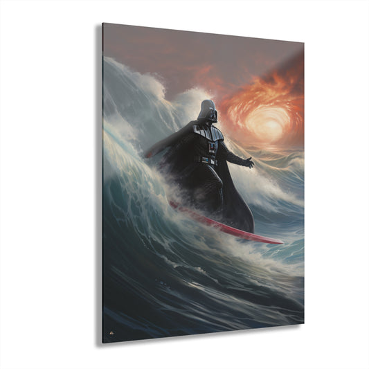 Darth Surfer, Pop Culture, Concept Style, Acrylic Wall Art