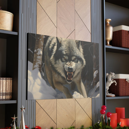 Feral Wolf Canvas Art