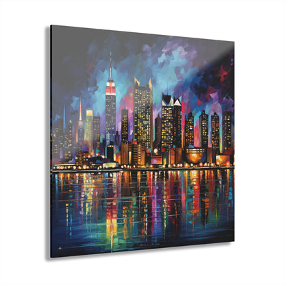 NYC, Abstract Landscape, Concept Style, Acrylic Wall Art