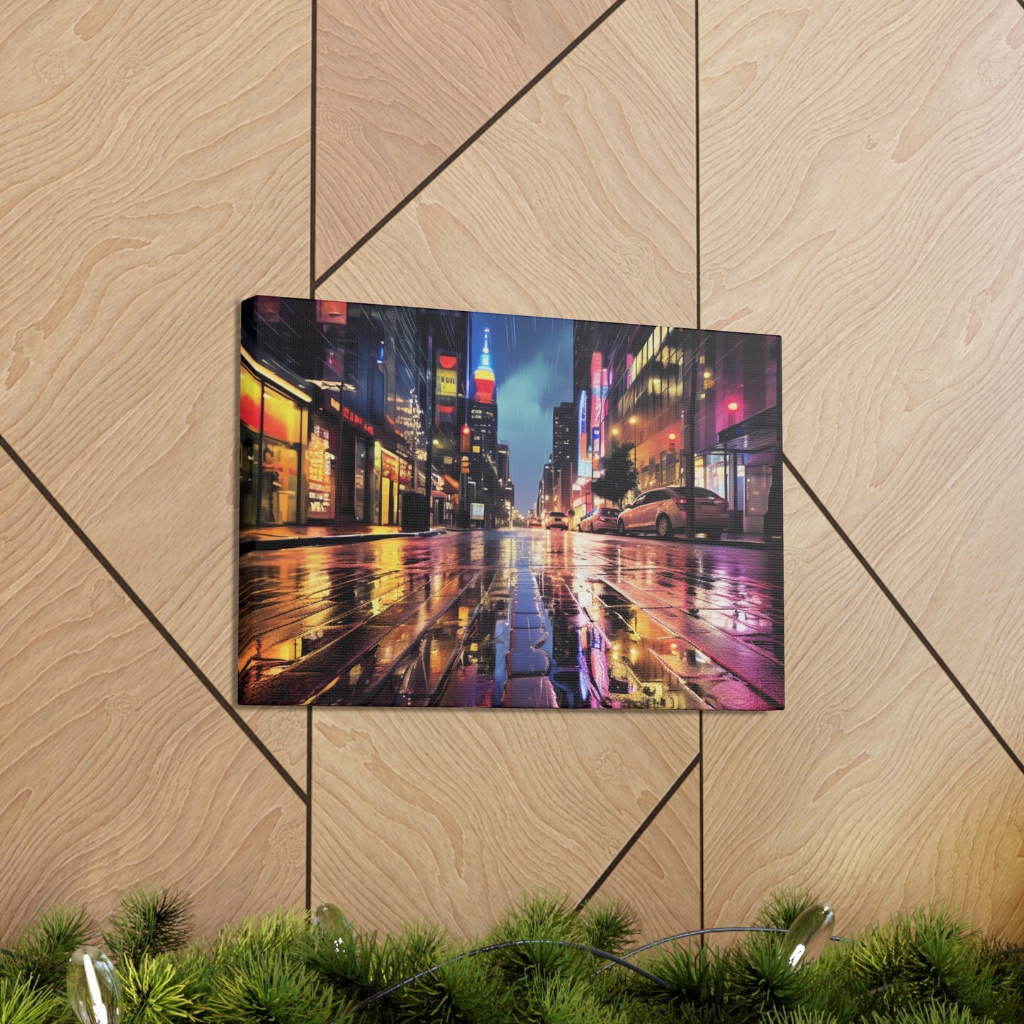 Wet City Canvas Art