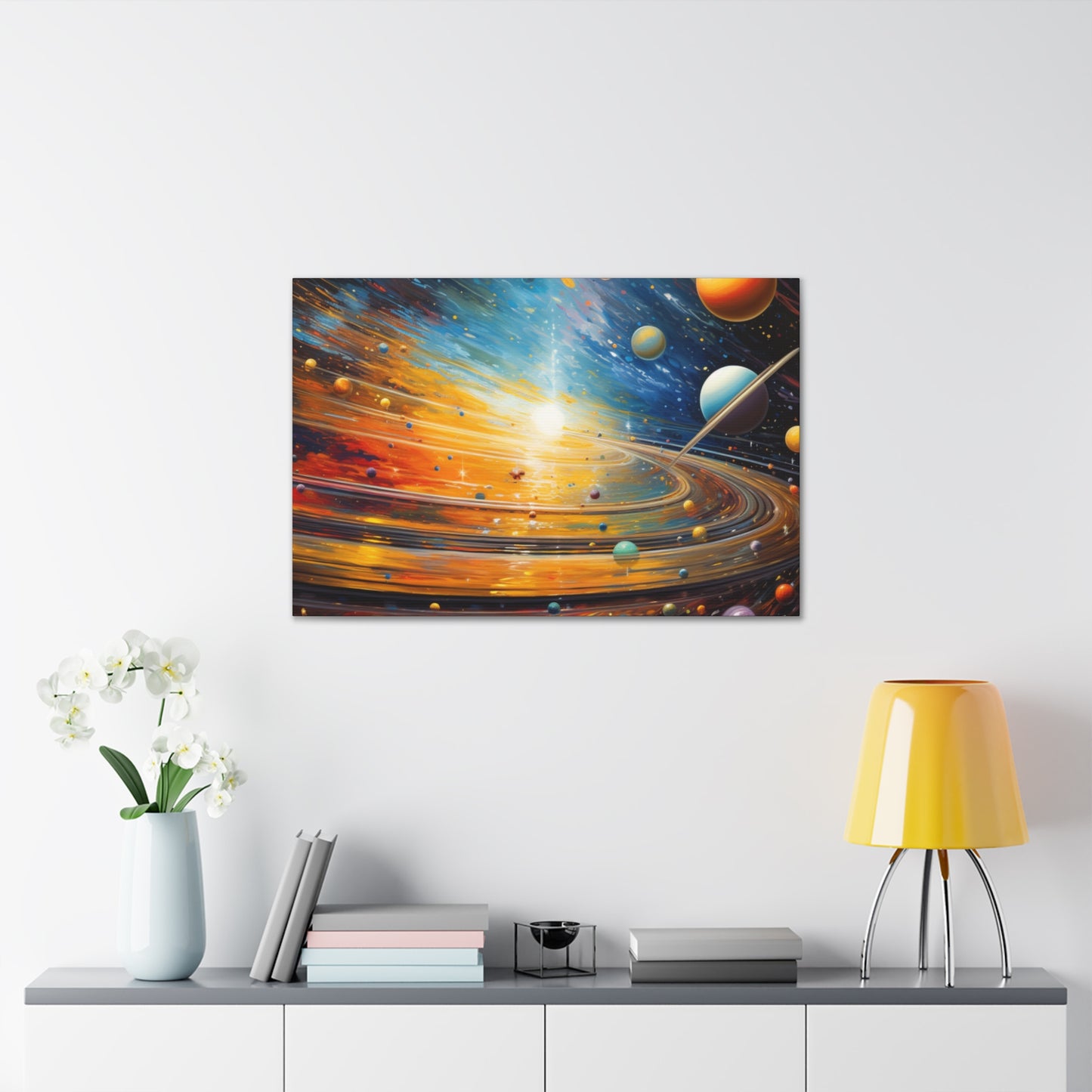 Arklo Art, Multiverse, galaxy, planets, sun, stars, Canvas Gallery Wraps