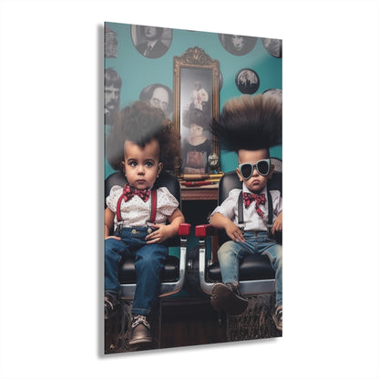 Baby Barbershop, Funny, Concept Style, Acrylic Wall Art