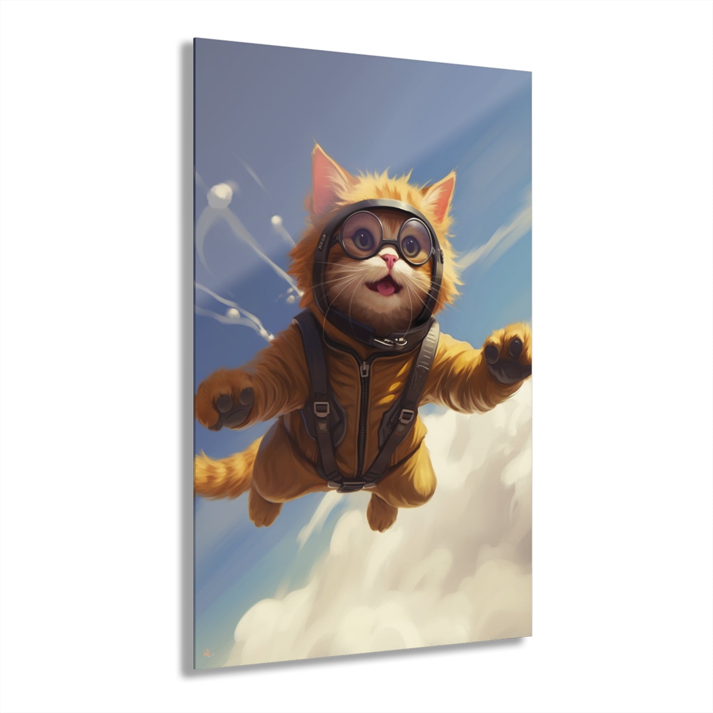 Sky Kitty, Cat, Animal Concept Style, Acrylic Wall Art