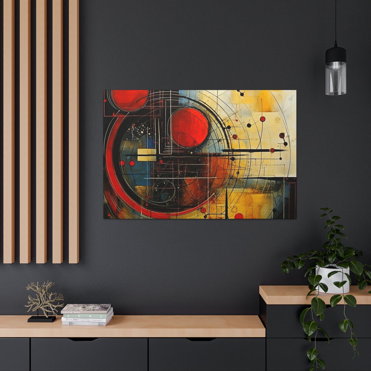 Red Compass Canvas Art