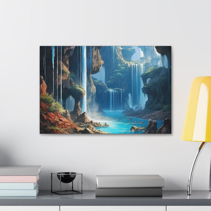 Waterfall Oasis Canvas Art