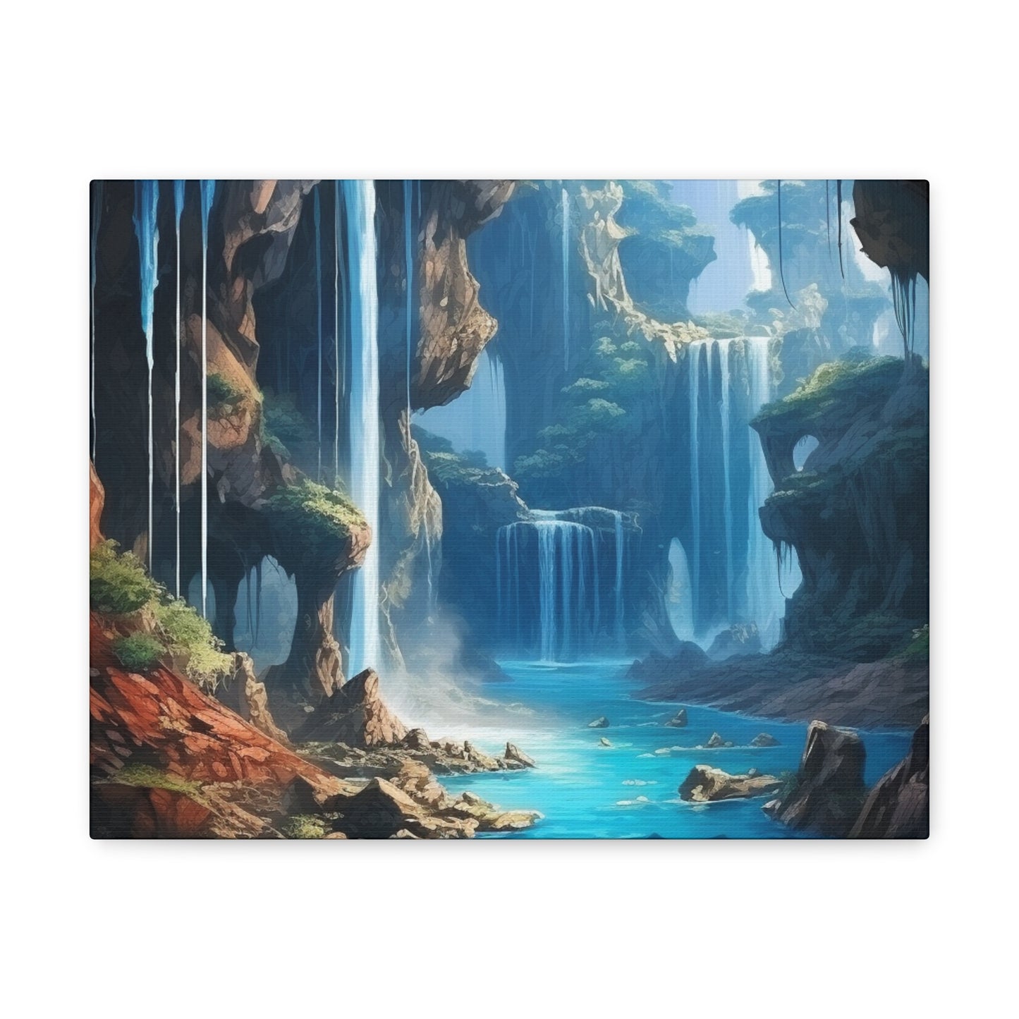 Waterfall Oasis Canvas Art