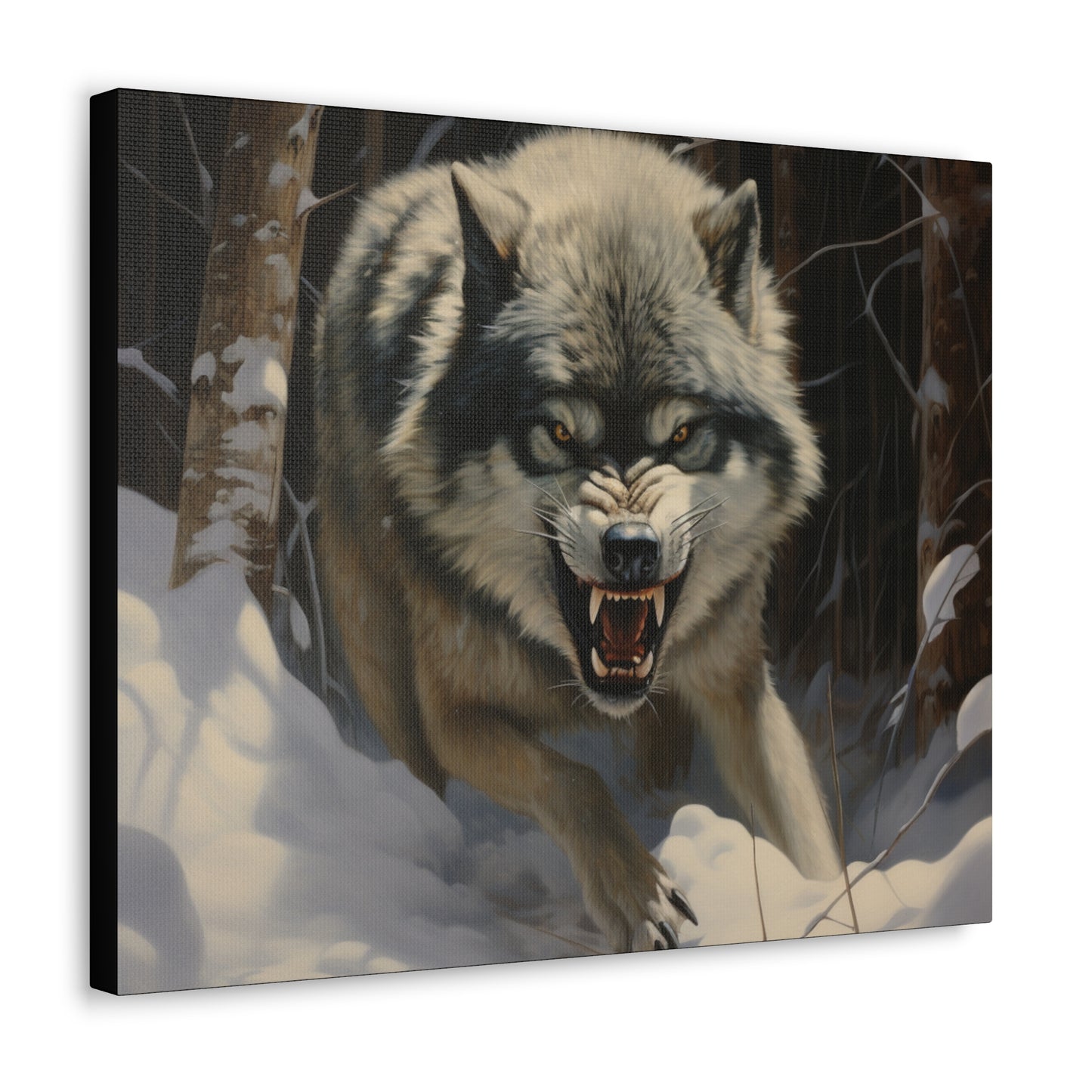 Feral Wolf Canvas Art