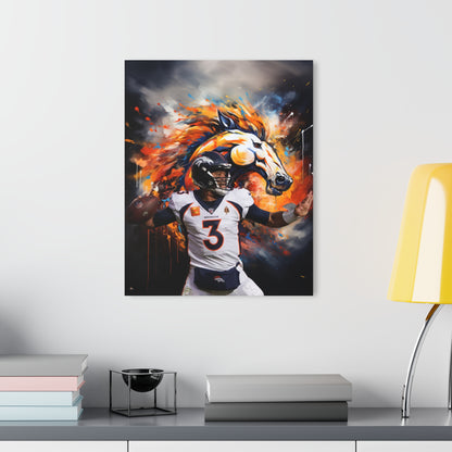 Russell Wilson, Denver Broncos Fan Concept, Color splash, Acrylic Wall Art