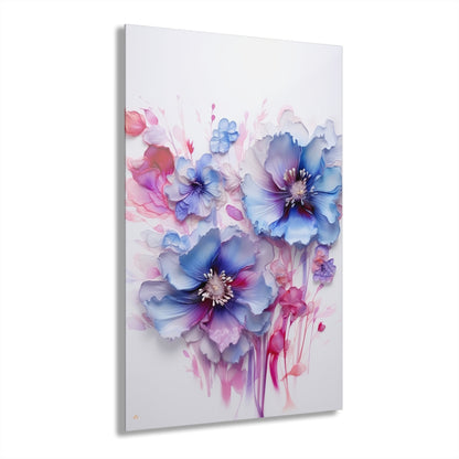 Feeling Blue, Flowers, no background, Concept Style, Acrylic Wall Art