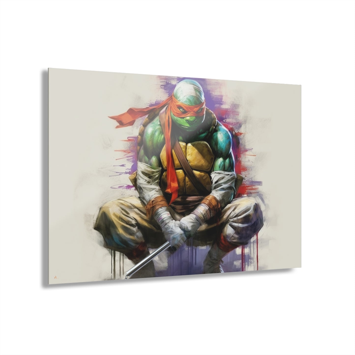 Mikey, TMNT, Color Splash, Concept Style, Acrylic Wall Art