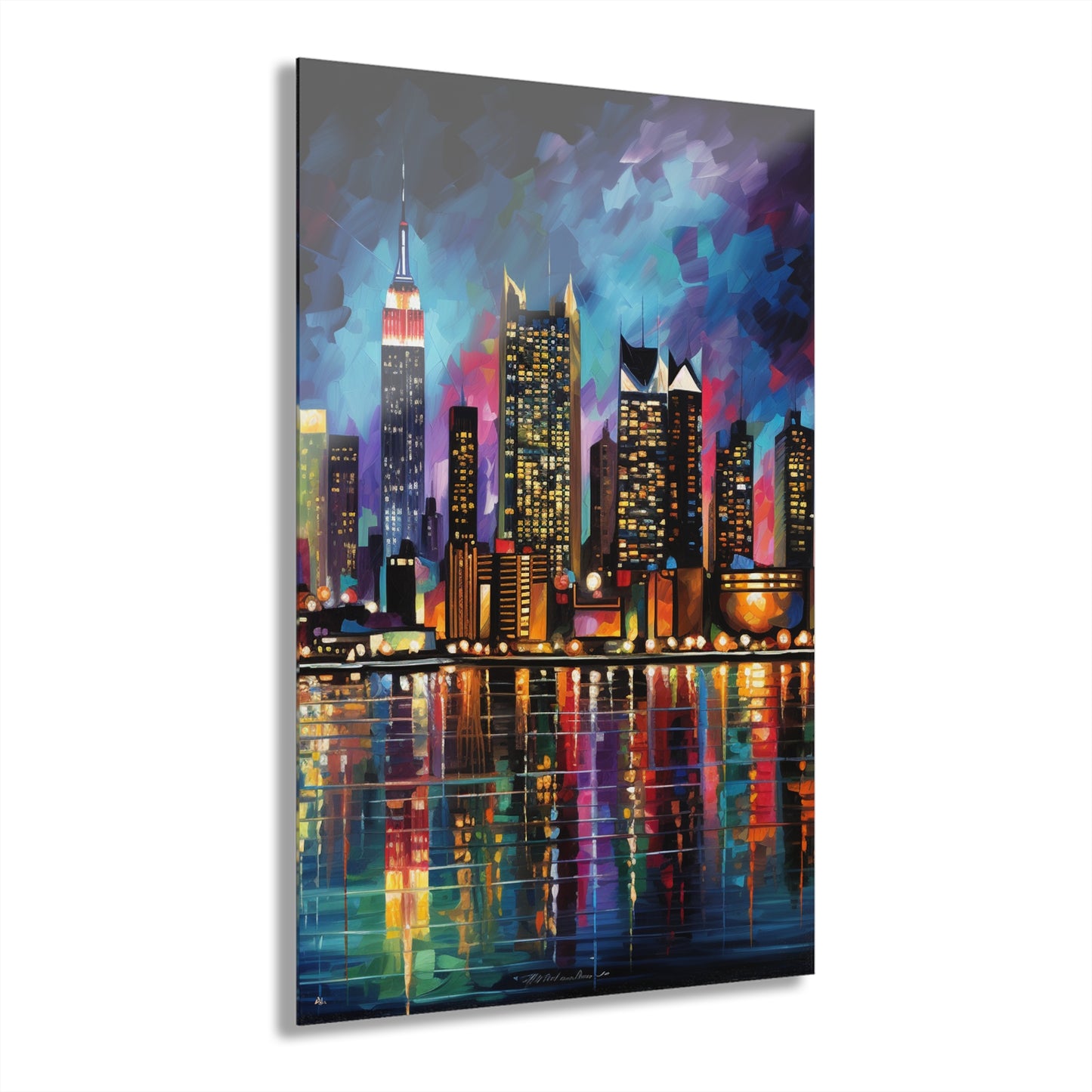 NYC, Abstract Landscape, Concept Style, Acrylic Wall Art