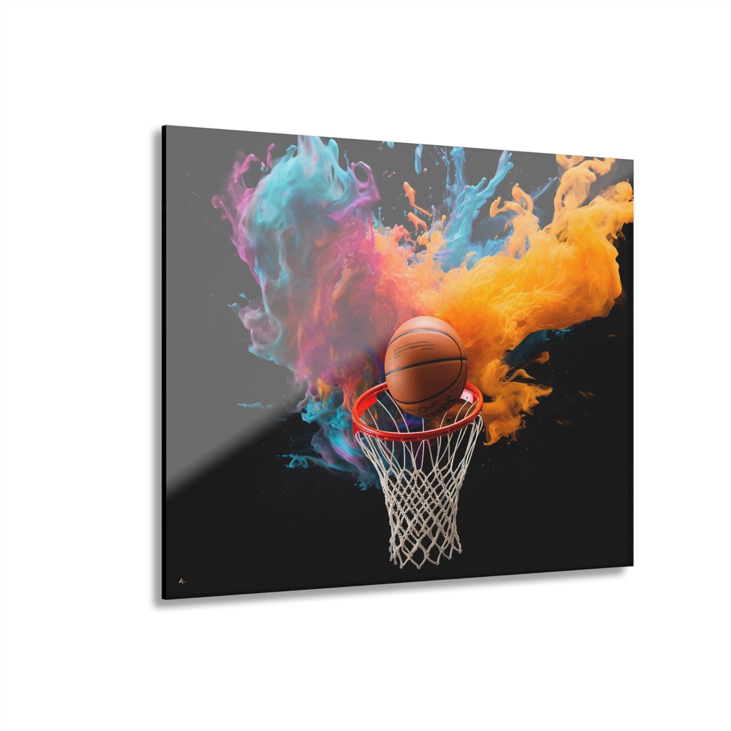 Hoop Dreams, No Background Concept Style, Acrylic Wall Art