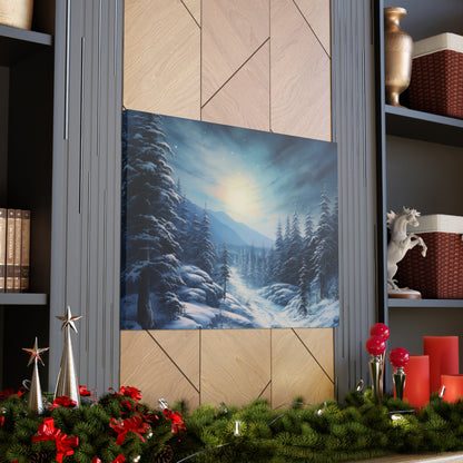 Moonlit Snow Canvas Art