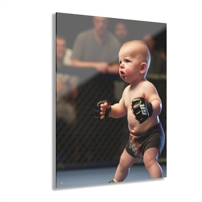 Baby Brawler, Funny Concept Style, Acrylic Wall Art