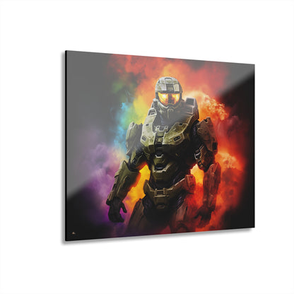 Master Chief, Halo, Video Game, Concept Style, Color Splash, Acrylic Wall Art