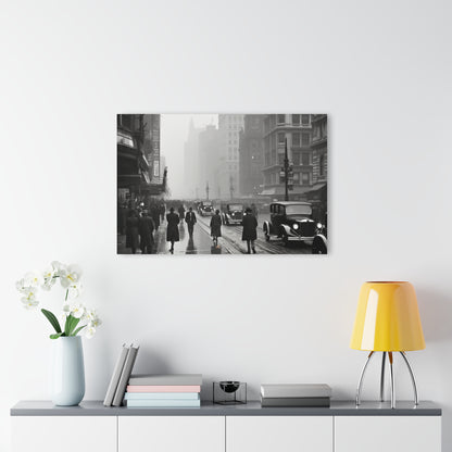 1900's City, Black and White Concept Style, Acrylic Wall Art