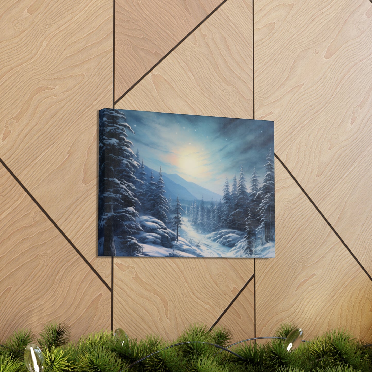 Moonlit Snow Canvas Art