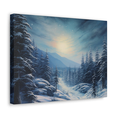 Moonlit Snow Canvas Art