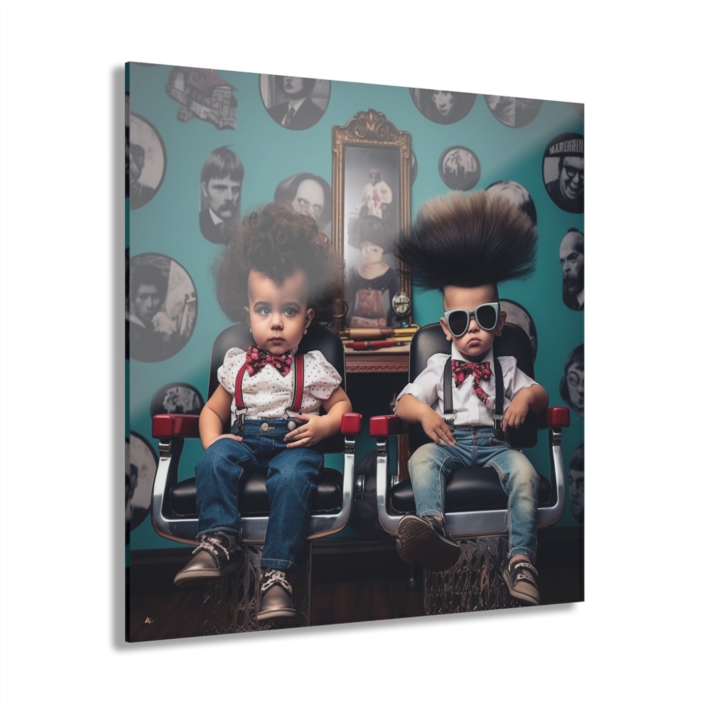 Baby Barbershop, Funny, Concept Style, Acrylic Wall Art