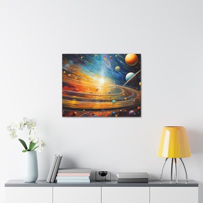 Arklo Art, Multiverse, galaxy, planets, sun, stars, Canvas Gallery Wraps