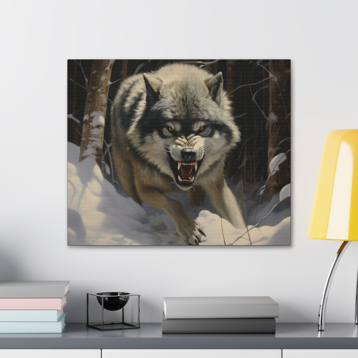 Feral Wolf Canvas Art