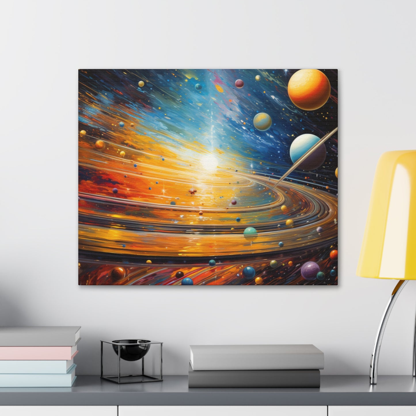 Arklo Art, Multiverse, galaxy, planets, sun, stars, Canvas Gallery Wraps