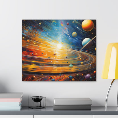 Arklo Art, Multiverse, galaxy, planets, sun, stars, Canvas Gallery Wraps