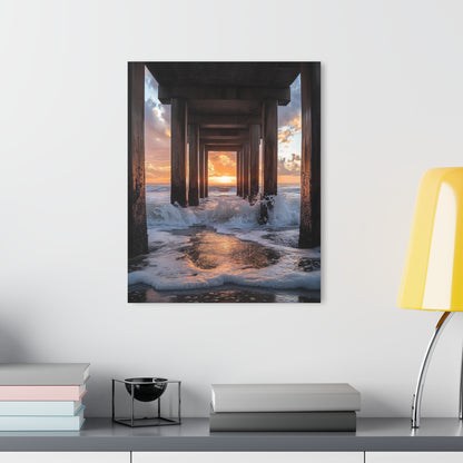 Sunset Pier, Landscape, Acrylic Wall Art