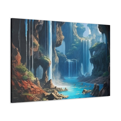 Waterfall Oasis Canvas Art