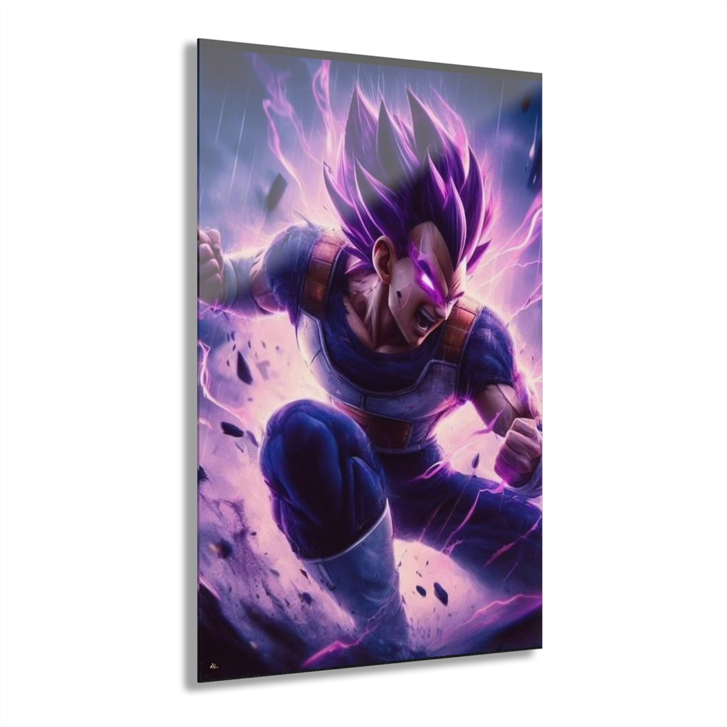 Vegeta god of destruction, dragon ball fan, concept style, acrylic wall art