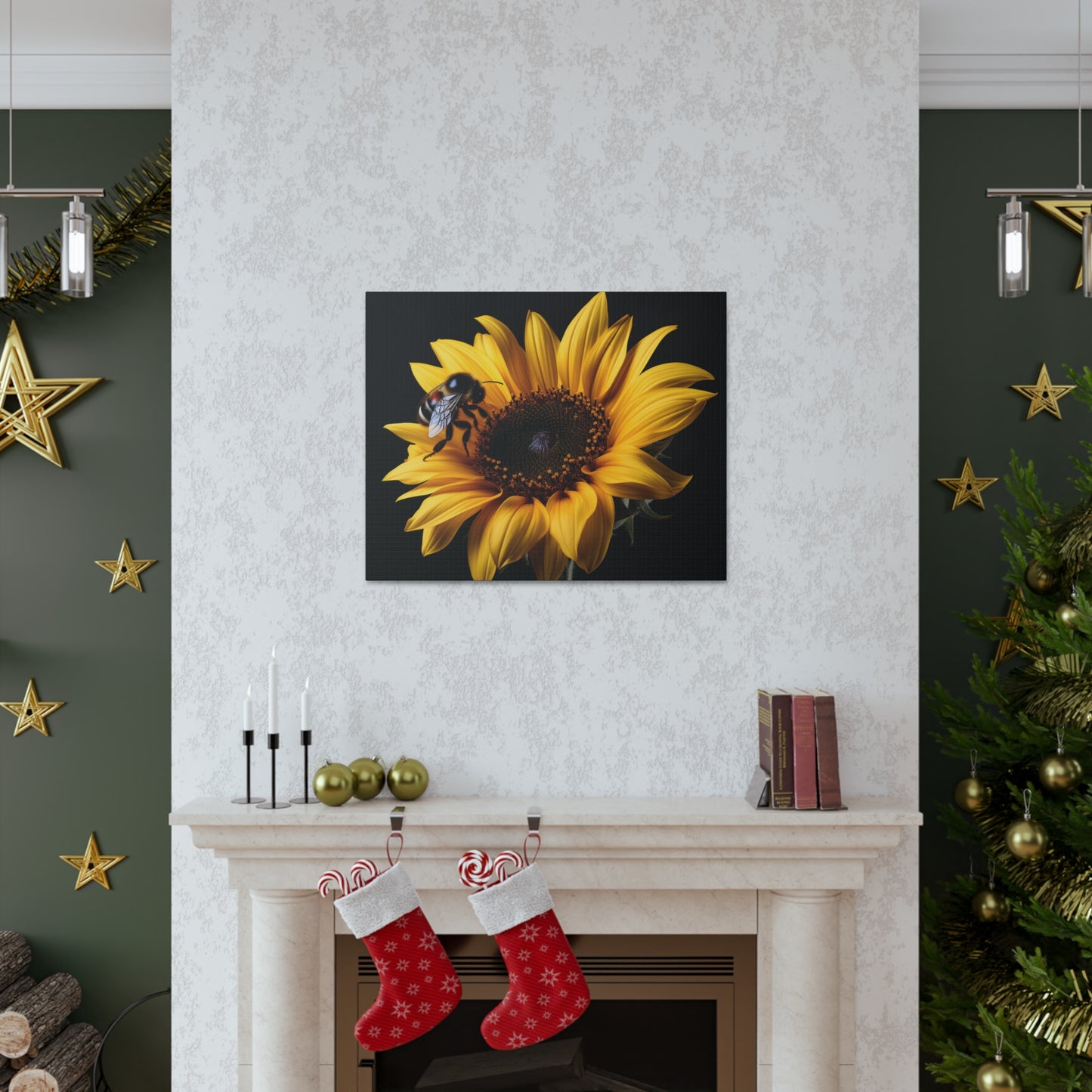 Bumblebee Sunflower Canvas Art