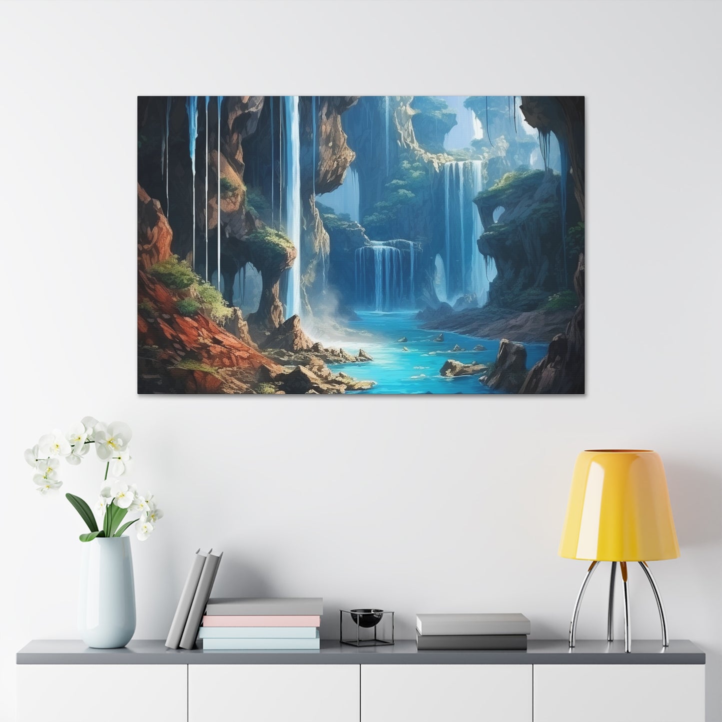 Waterfall Oasis Canvas Art