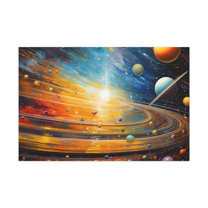 Arklo Art, Multiverse, galaxy, planets, sun, stars, Canvas Gallery Wraps