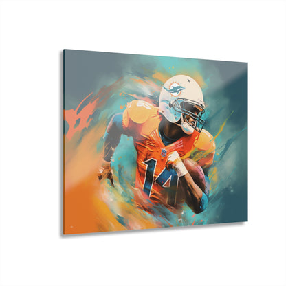 Dolphins Euphoria, Miami, football, Fan Concept Style, Acrylic Wall Art