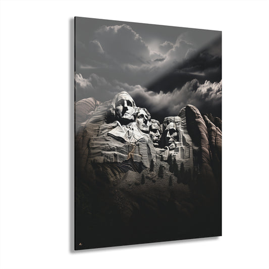 Rush, Black and White, Landscape Concept Style, Acrylic Wall Art