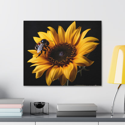 Bumblebee Sunflower Canvas Art