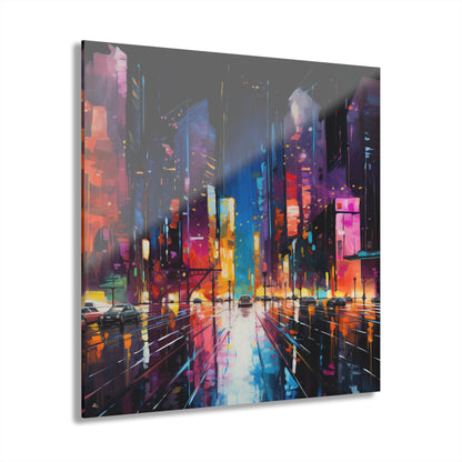 Cityscape, Abstract Concept Style, Acrylic Wall Art