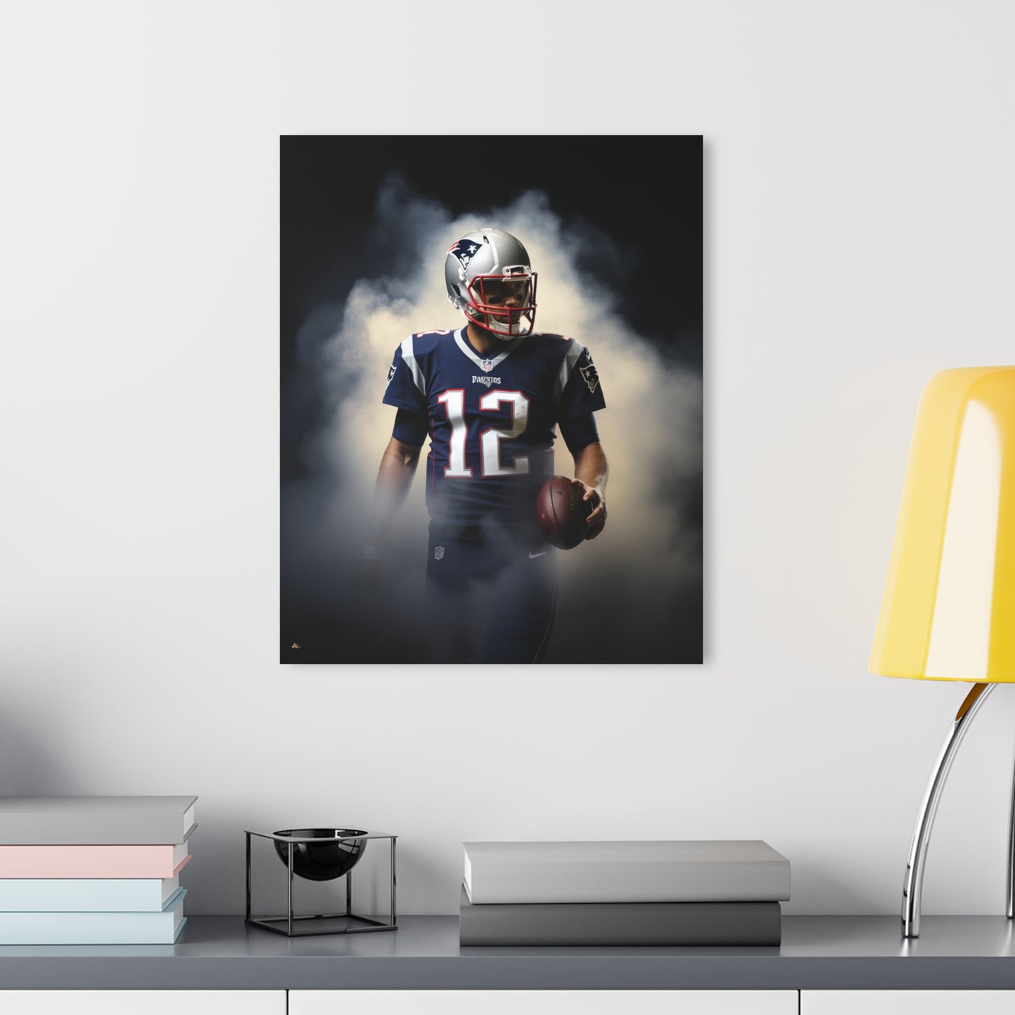 Patriots, Football Fan, TB12 Smoke Concept Style, Acrylic Wall Art